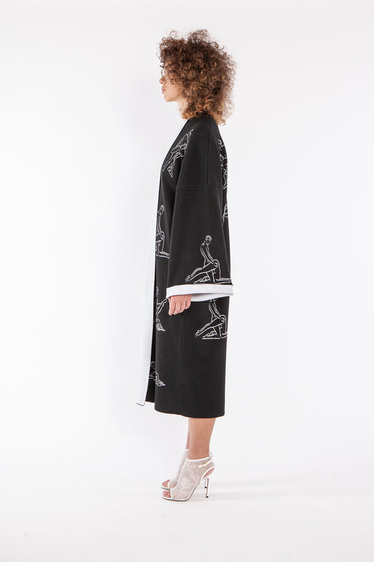 KIMONO NERO DA DONNA