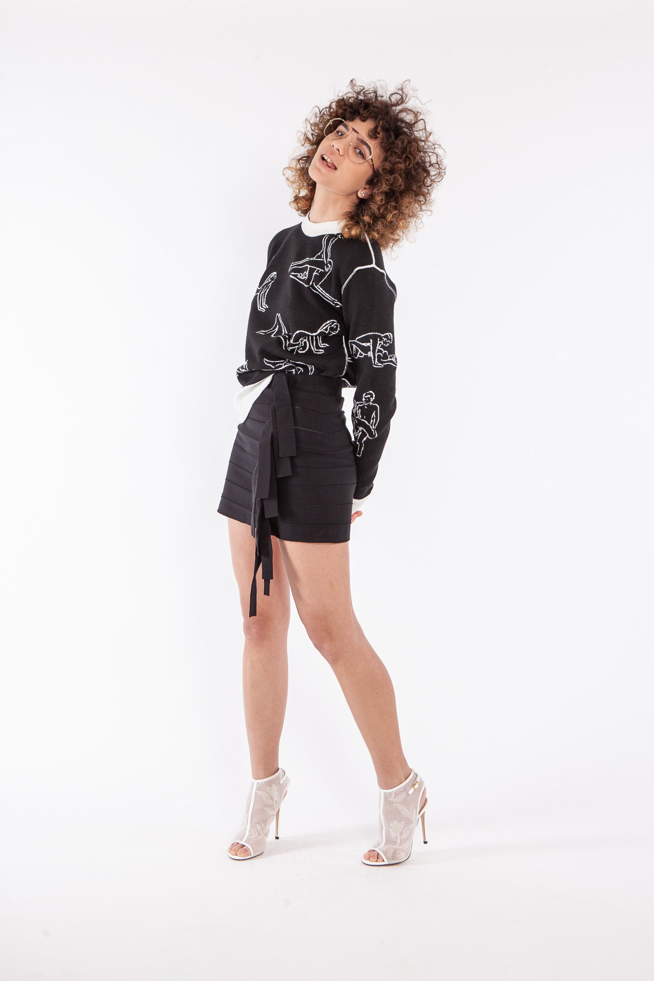 MAGLIA GIROCOLLO NERO DA DONNA