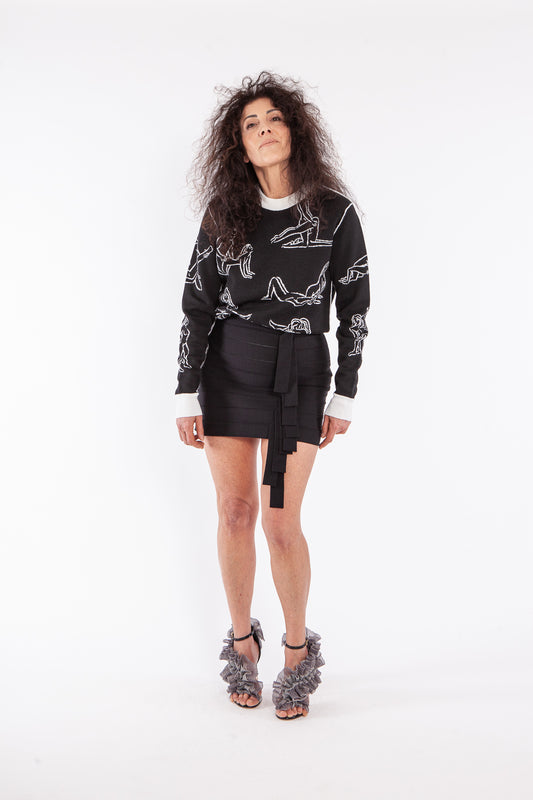 MAGLIA GIROCOLLO NERO DA DONNA